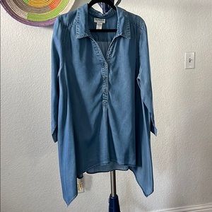 Denim chambray top, XL